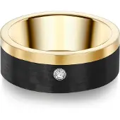 Trilani Anillo dorado / negro / blanco