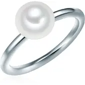 Valero Pearls Anillo plata / blanco perla