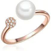Valero Pearls Anillo oro rosa / blanco perla