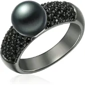 Valero Pearls Anillo azul oscuro / gris oscuro / negro