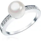 Rafaela Donata Anillo plata / transparente / blanco
