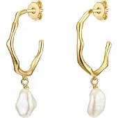 Glanzstücke Pendientes oro / blanco perla
