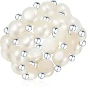 Valero Pearls Anillo plata / blanco perla