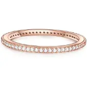 Glanzstücke Anillo oro rosa / transparente