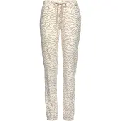 LASCANA Pantalón de pijama marrón claro / blanco