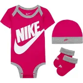 Nike Conjunto 'Futura' gris moteado / rosa oscuro / blanco