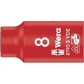 Wera Llave de vaso VDE Zyklop, 8 mm, 3/8"