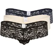 LASCANA Tanga beige / azul / negro