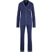 LASCANA Pijama navy / blanco