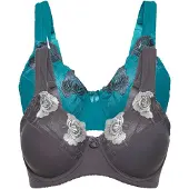 Bonprix Sujetador reductor añil / antracita / gris claro / petróleo