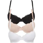 Bonprix Sujetador arena / negro / blanco