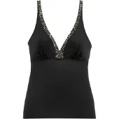LASCANA Top de tankini marrón / negro