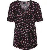 Bonprix Túnica rojo / negro