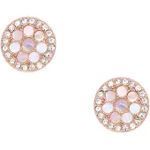 Fossil Pendientes 'VINTAGE GLITZ' oro rosa / rosa / blanco