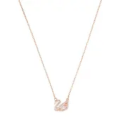 Swarovski Cadena 'Swan' oro rosa / rosa / blanco