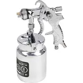 Powerplus Pistola de pintura Powair0110, 283 l/min, 1000 ml, color plateado, talla única / Enchufe europeo, color plateado, talla única