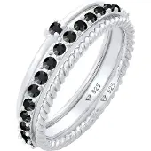 Elli Anillo negro / plata