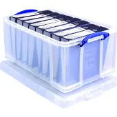 Really Useful Caja de almacenamiento , 64 litros, transparente