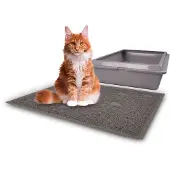 Flamingo Alfombrilla absorbente para areneros de gatos, marca , color gris, dimensiones: 60 x 90 cm