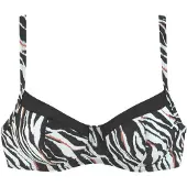s.Oliver Top de bikini marrón rojizo / negro / blanco