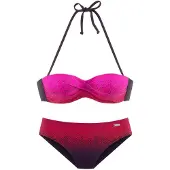 LASCANA Bikini 'Iris' rosa / rojo / negro