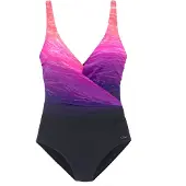 LASCANA Bañador moldeador lila / negro