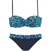 LASCANA Bikini turquesa / negro