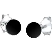 Elli Pendientes 'Geo' negro / plata