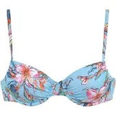LASCANA Top de bikini turquesa / azul claro / naranja / rosa