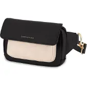 Kapten & Son Bolso de hombro 'Visby Cream Black' crema / negro