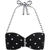 s.Oliver Top de bikini 'Audrey' negro / blanco