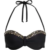 LASCANA Top de bikini 'Adele' kitt / marrón / marrón oscuro / negro