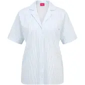 s.Oliver Camiseta para dormir azul claro / blanco