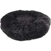 Flamingo Cama para perro , modelo Krems, redonda, color negro. Dimensiones: 70 cm