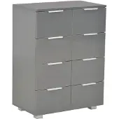 vidaXL Mueble aparador , gris brillante, 60x35x80 cm, material de madera
