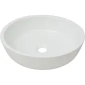 vidaXL Lavabo redondo de cerámica, blanco, 42 x 12 cm
