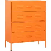 vidaXL Cómoda naranja de 80x35x101,5 cm, acero