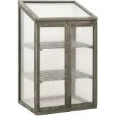 vidaXL Invernadero de 60x45x100 cm, estructura de madera de abeto