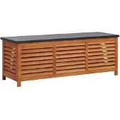 vidaXL Caja para jardín, 150x50x55 cm, madera maciza de eucalipto