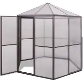 vidaXL Invernadero de aluminio, 240 x 211 x 232 cm