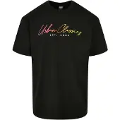 Urban Classics Camiseta amarillo neón / verde neón / fucsia / negro / blanco