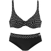 LASCANA Bikini negro / blanco