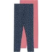 Minymo Leggings azul paloma / rosé / blanco