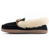 Minnetonka Mocasines 'Alpinsheepskin' crema / marrón claro / negro
