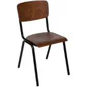 Atmosphera | Silla - Silla de comedor - 44 x 47 x 81 cm - Marrón y negro - Silla de cocina - Patas de metal