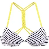 Venice beach Top de bikini amarillo / negro / blanco