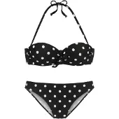 LASCANA Bikini negro / blanco
