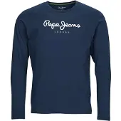 Pepe Jeans para hombre. PM508209 Camiseta Eggo Largo N marino marino (L), Casual, Manga larga, Algodón Orgánico, Sostenible, outl