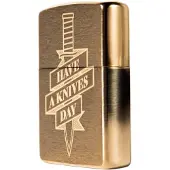 Zippo Knivesandtools Brass Brushed Knife, bronce, mechero