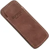 Lionsteel Vertical leather sheath with clip, marrón